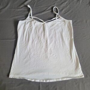 Kismet Tank Top Womens XL White Spaghetti Strap Basic Undershirt Layering Top